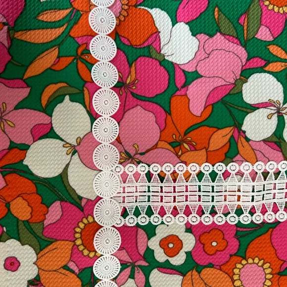 Retro Floral Eliza J shift dress - Pink, Orange, green - Picture 2 of 10